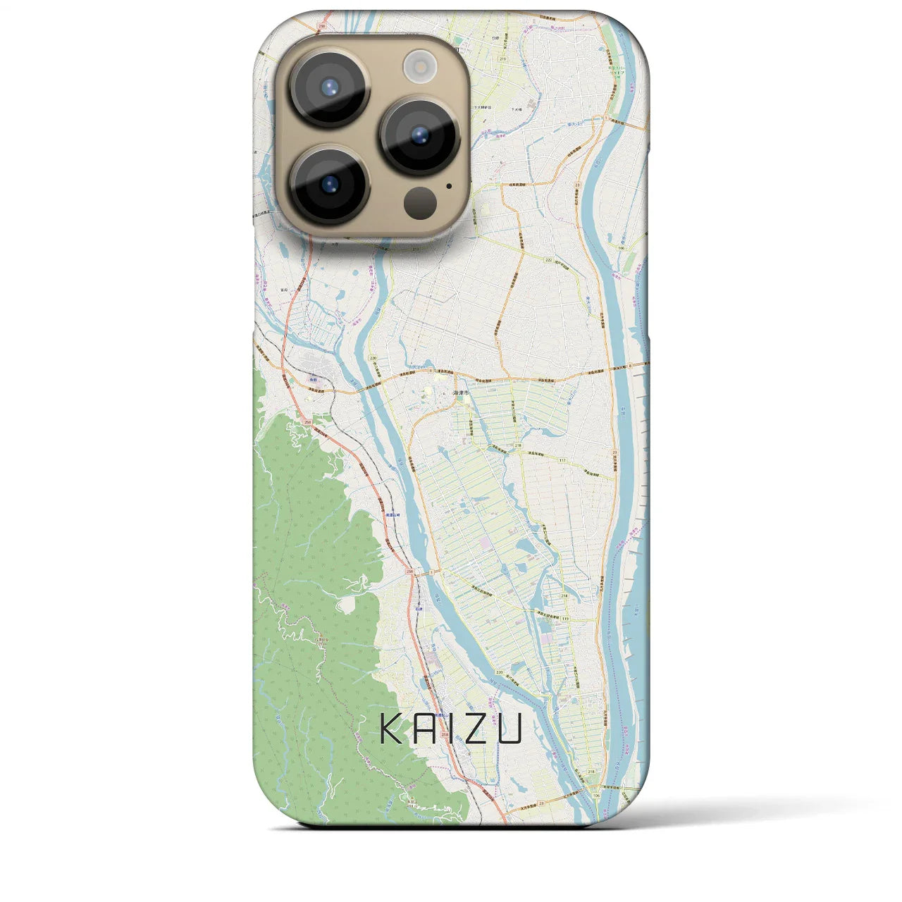 【海津(岐阜県)】地図柄iPhoneケース(バックカバータイプ)