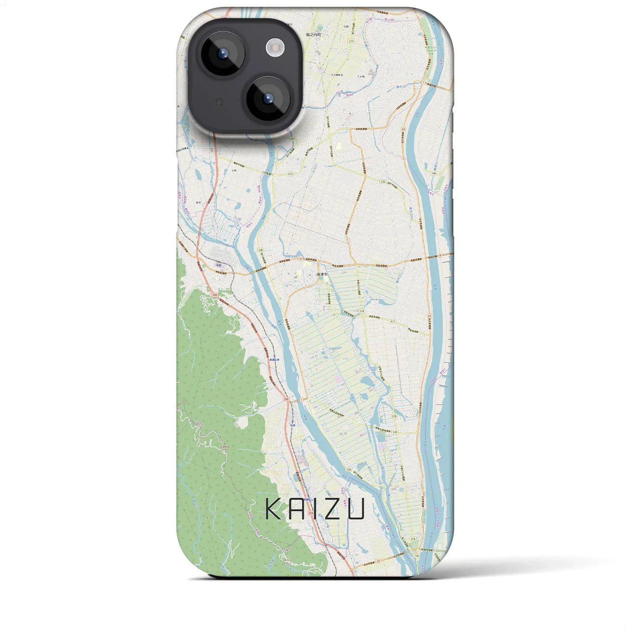 【海津(岐阜県)】地図柄iPhoneケース(バックカバータイプ)