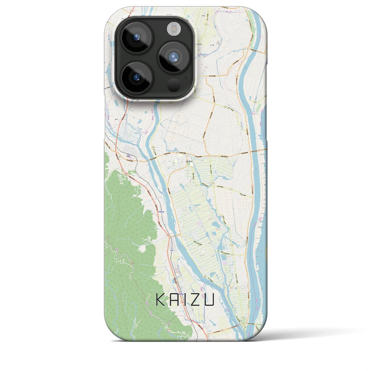 【海津(岐阜県)】地図柄iPhoneケース(バックカバータイプ)