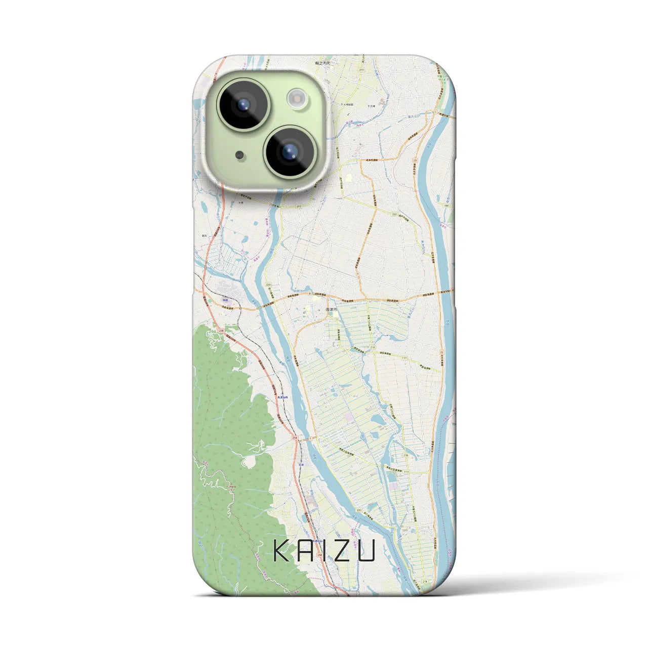 【海津(岐阜県)】地図柄iPhoneケース(バックカバータイプ)