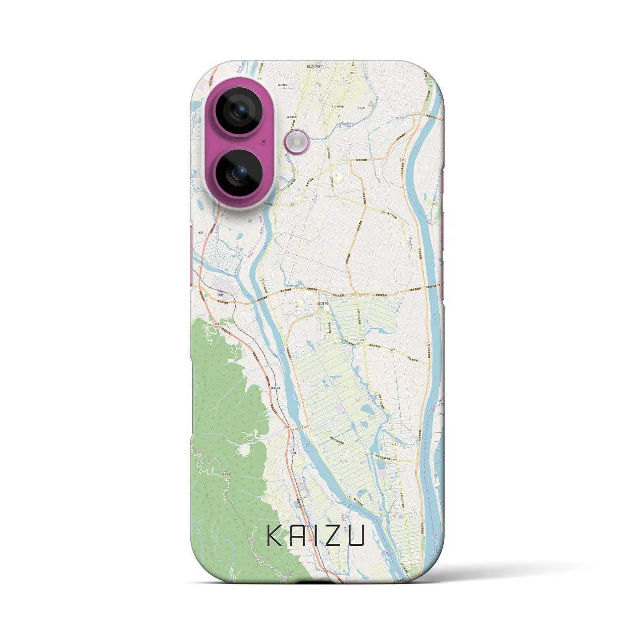 【海津(岐阜県)】地図柄iPhoneケース(バックカバータイプ)