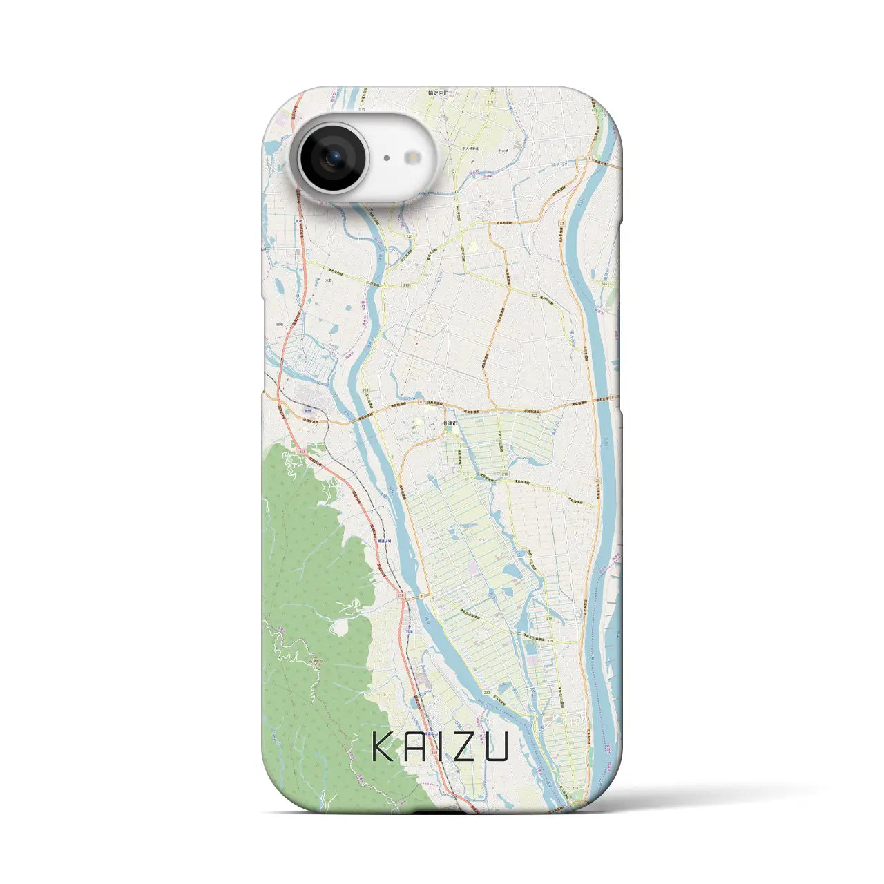【海津(岐阜県)】地図柄iPhoneケース(バックカバータイプ)