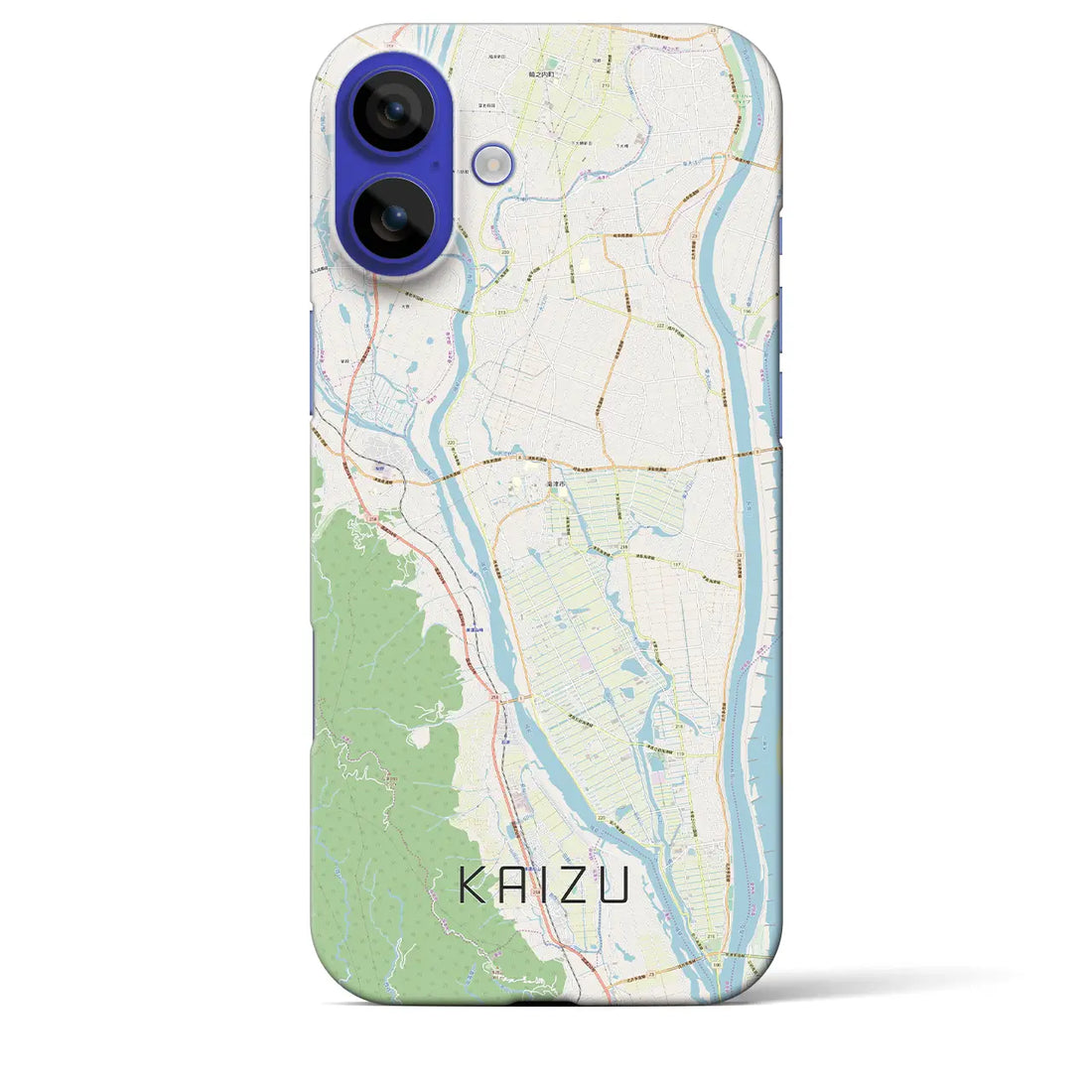 【海津(岐阜県)】地図柄iPhoneケース(バックカバータイプ)ナチュラル・iPhone 16 Pro Max 用