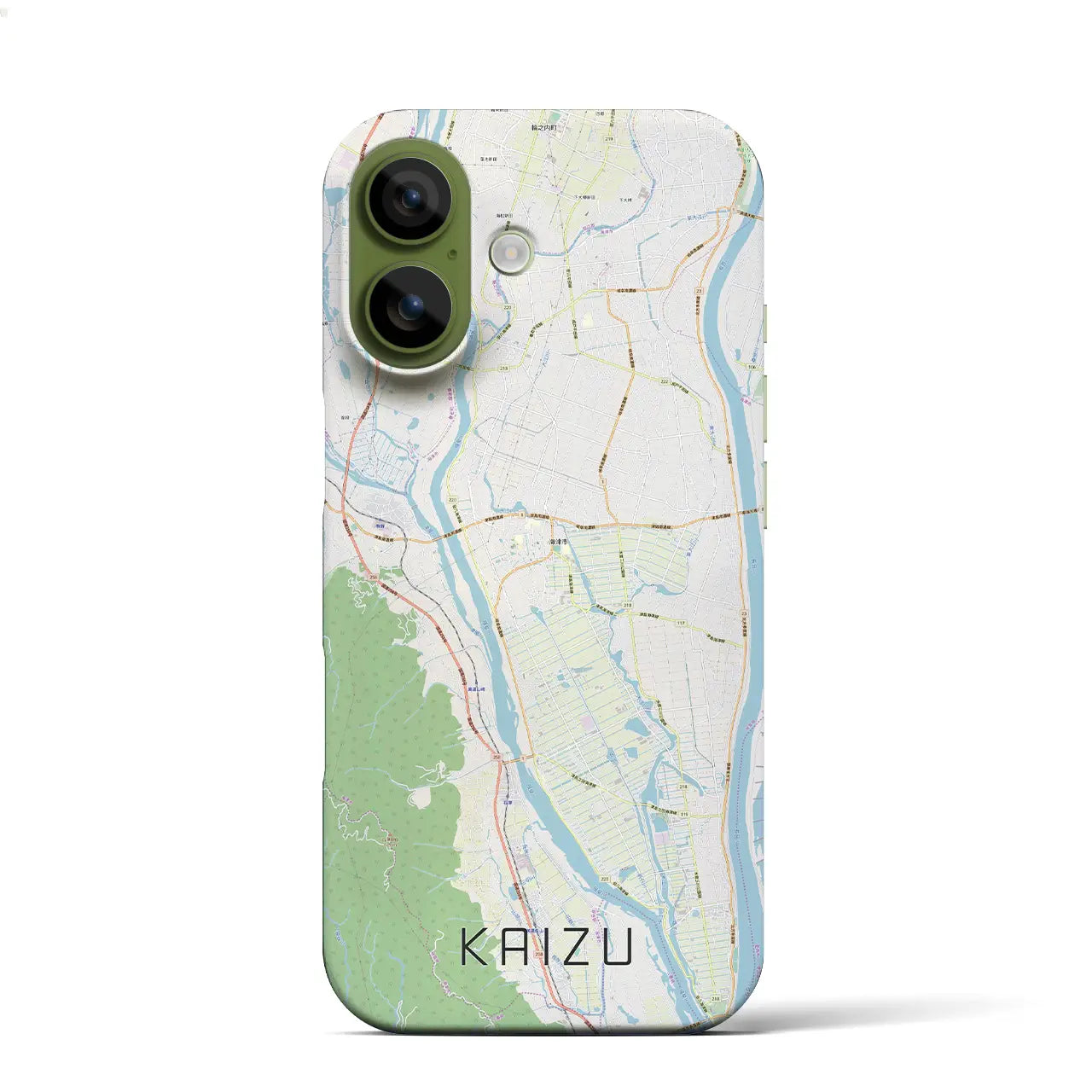 【海津(岐阜県)】地図柄iPhoneケース(バックカバータイプ)