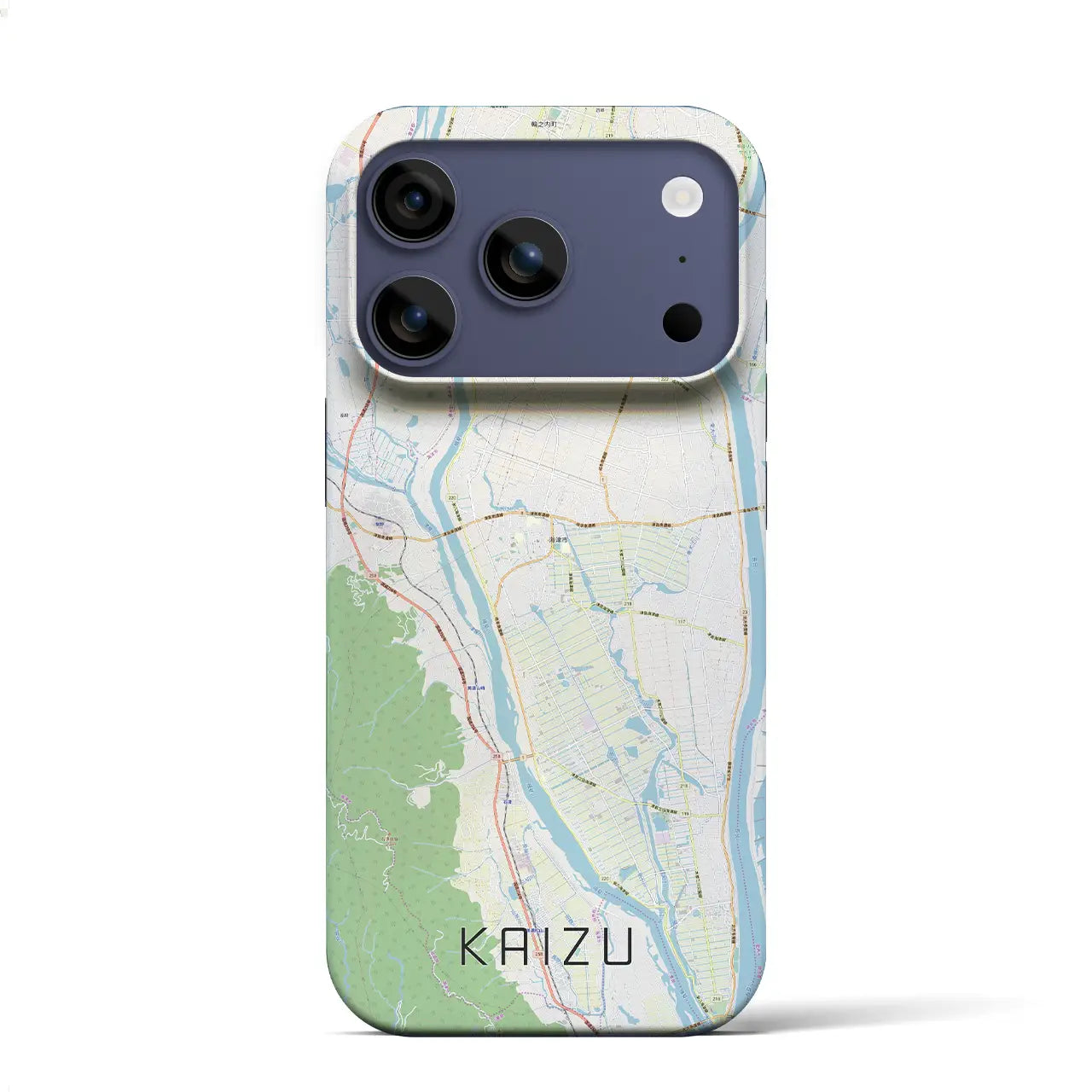 【海津(岐阜県)】地図柄iPhoneケース(バックカバータイプ)