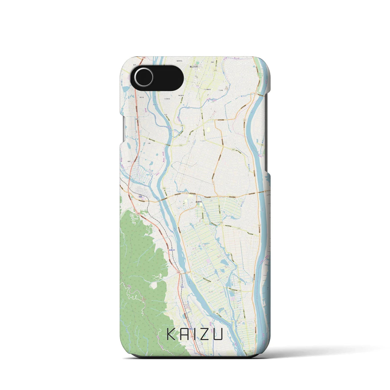 【海津(岐阜県)】地図柄iPhoneケース(バックカバータイプ)