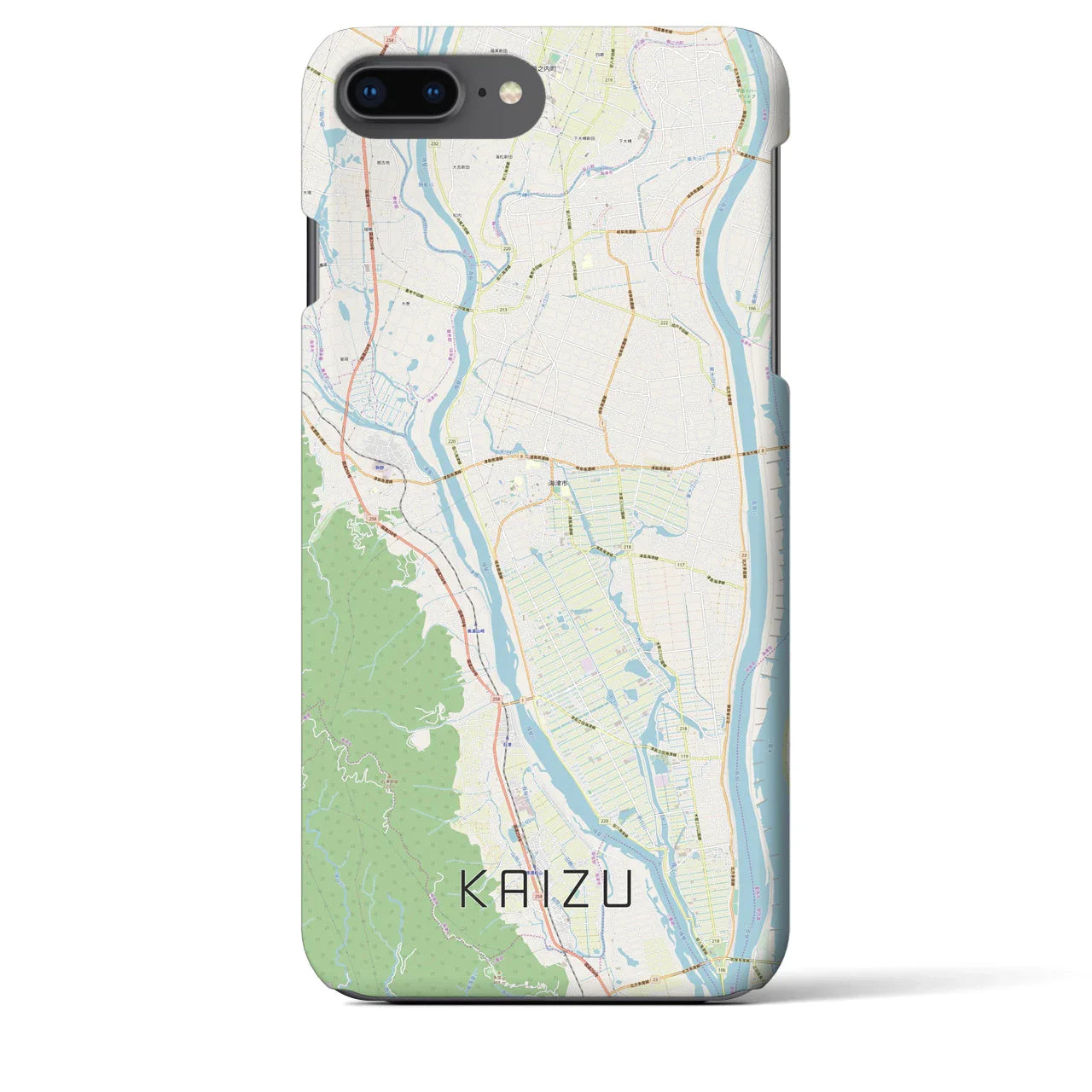 【海津(岐阜県)】地図柄iPhoneケース(バックカバータイプ)