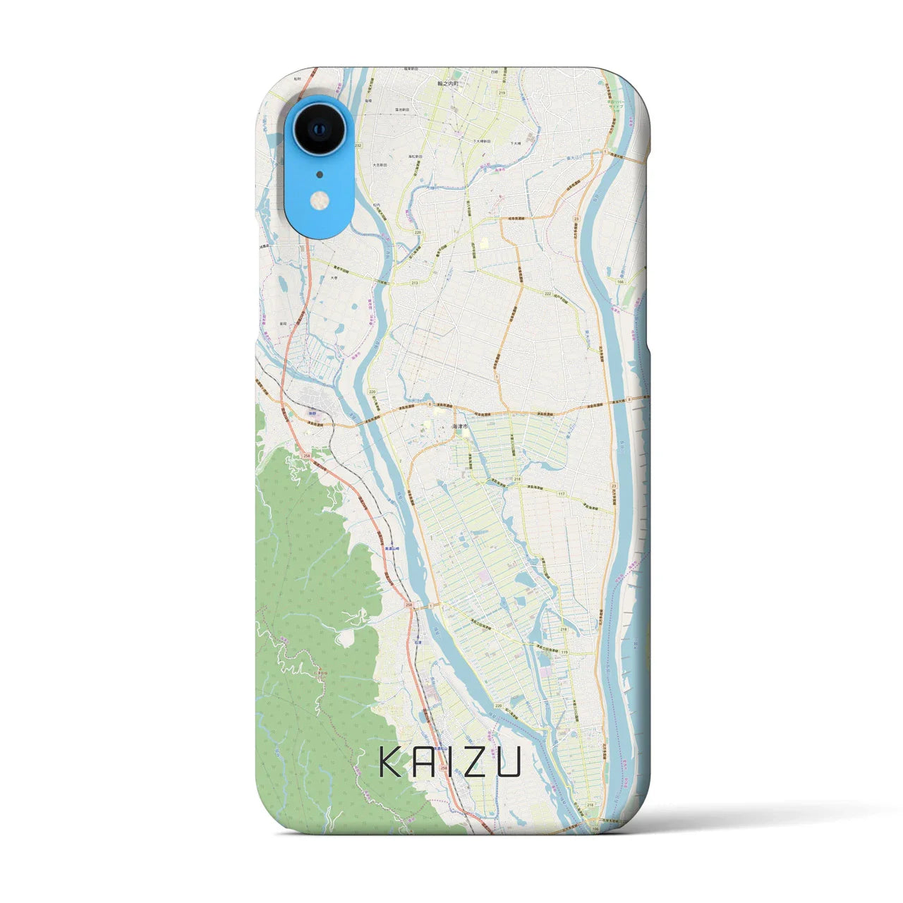 【海津(岐阜県)】地図柄iPhoneケース(バックカバータイプ)