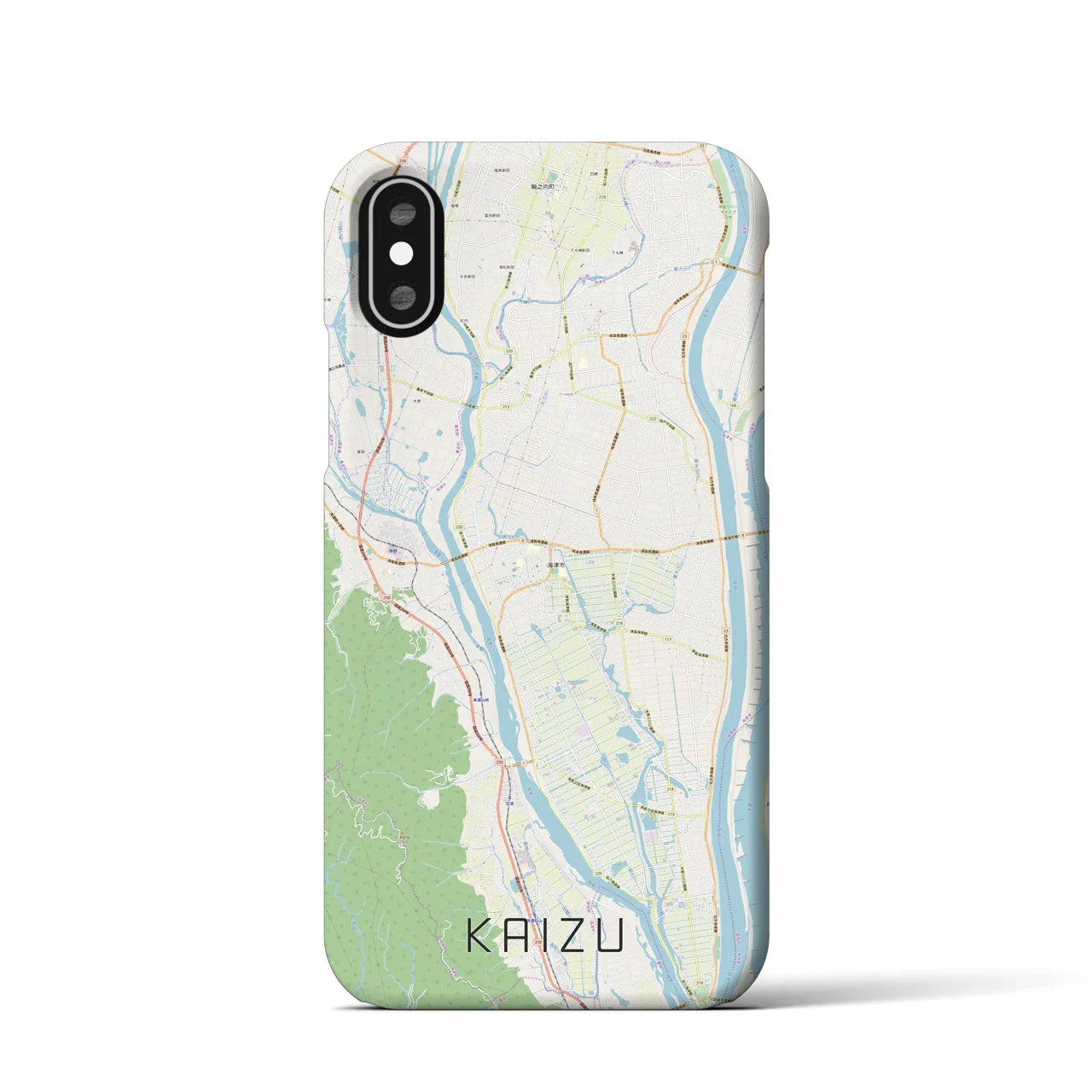【海津(岐阜県)】地図柄iPhoneケース(バックカバータイプ)
