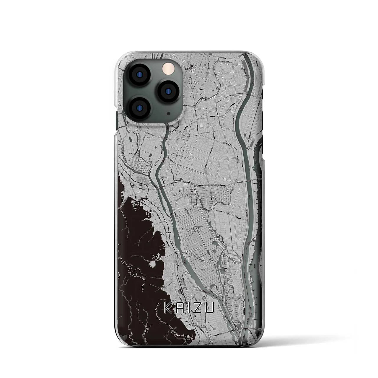 【海津(岐阜県)】地図柄iPhoneケース(クリアタイプ)