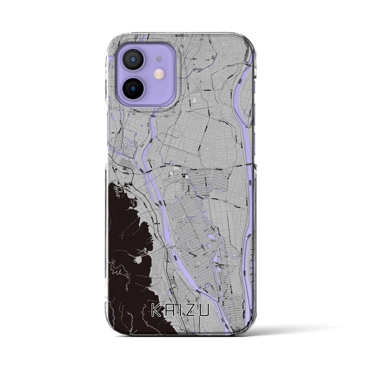 【海津(岐阜県)】地図柄iPhoneケース(クリアタイプ)