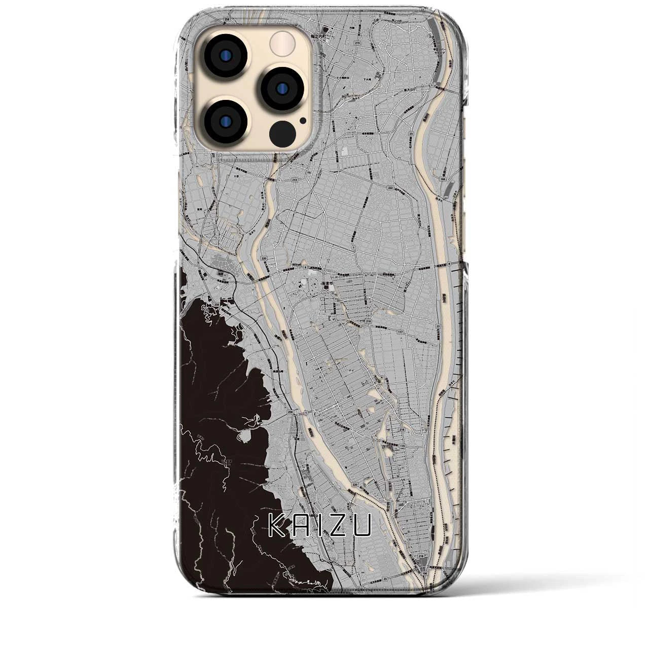 【海津(岐阜県)】地図柄iPhoneケース(クリアタイプ)