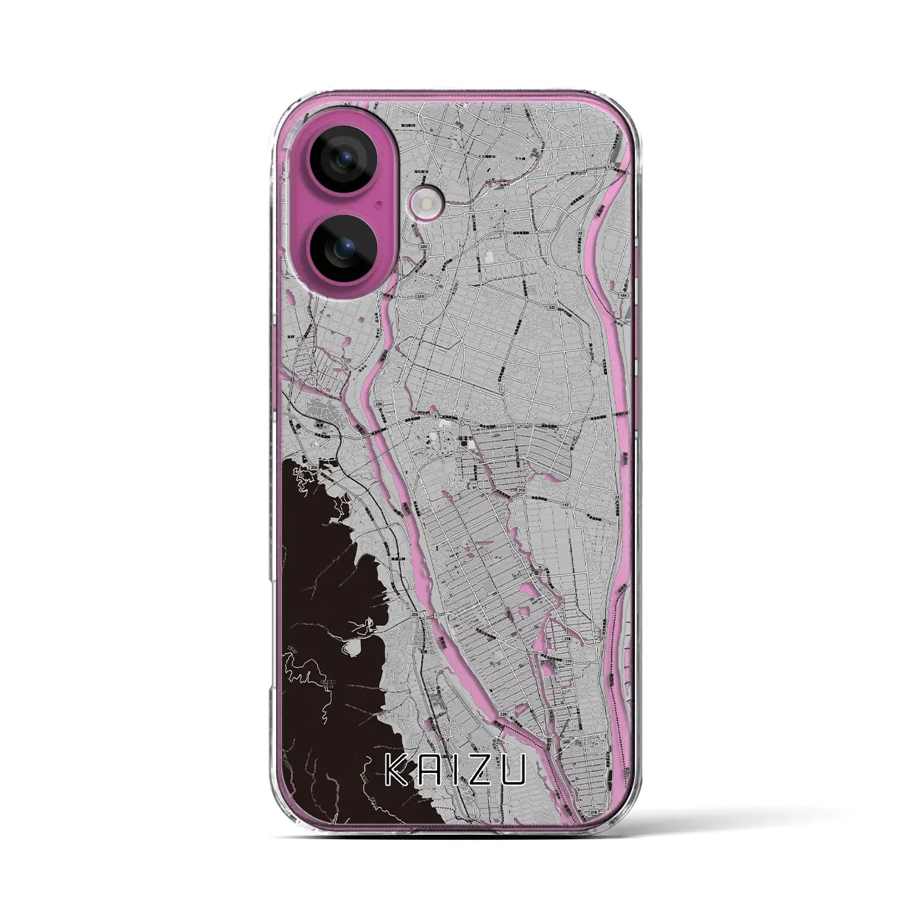 【海津(岐阜県)】地図柄iPhoneケース(クリアタイプ)