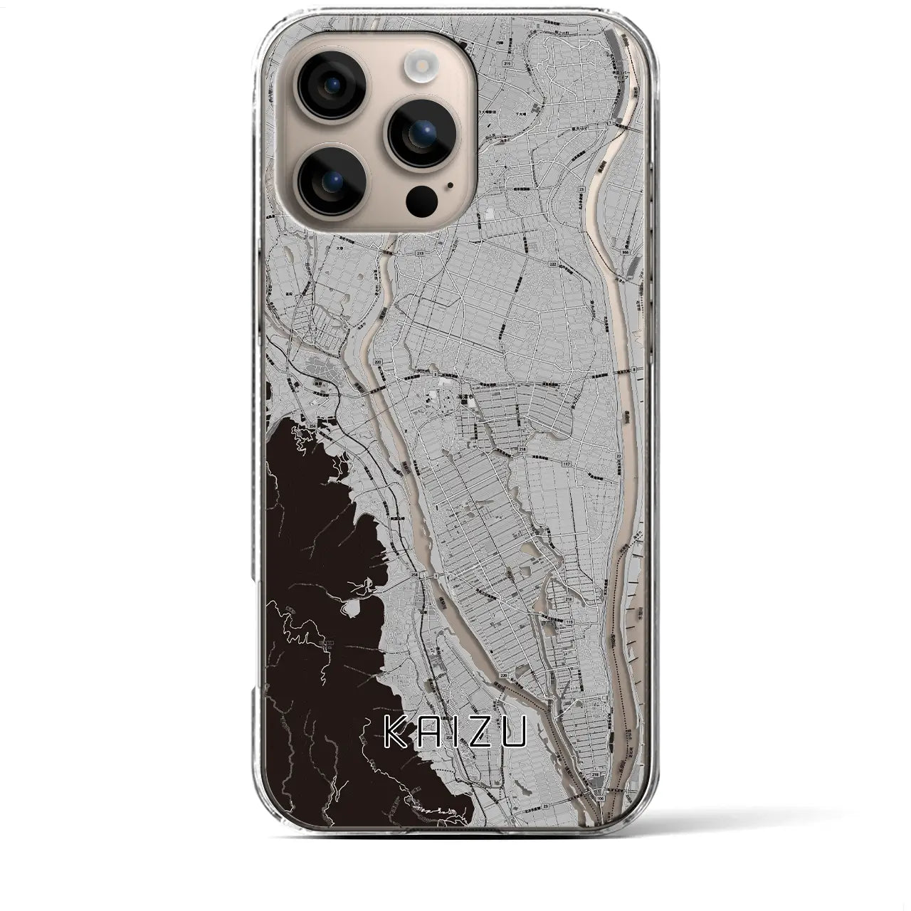 【海津(岐阜県)】地図柄iPhoneケース(クリアタイプ)