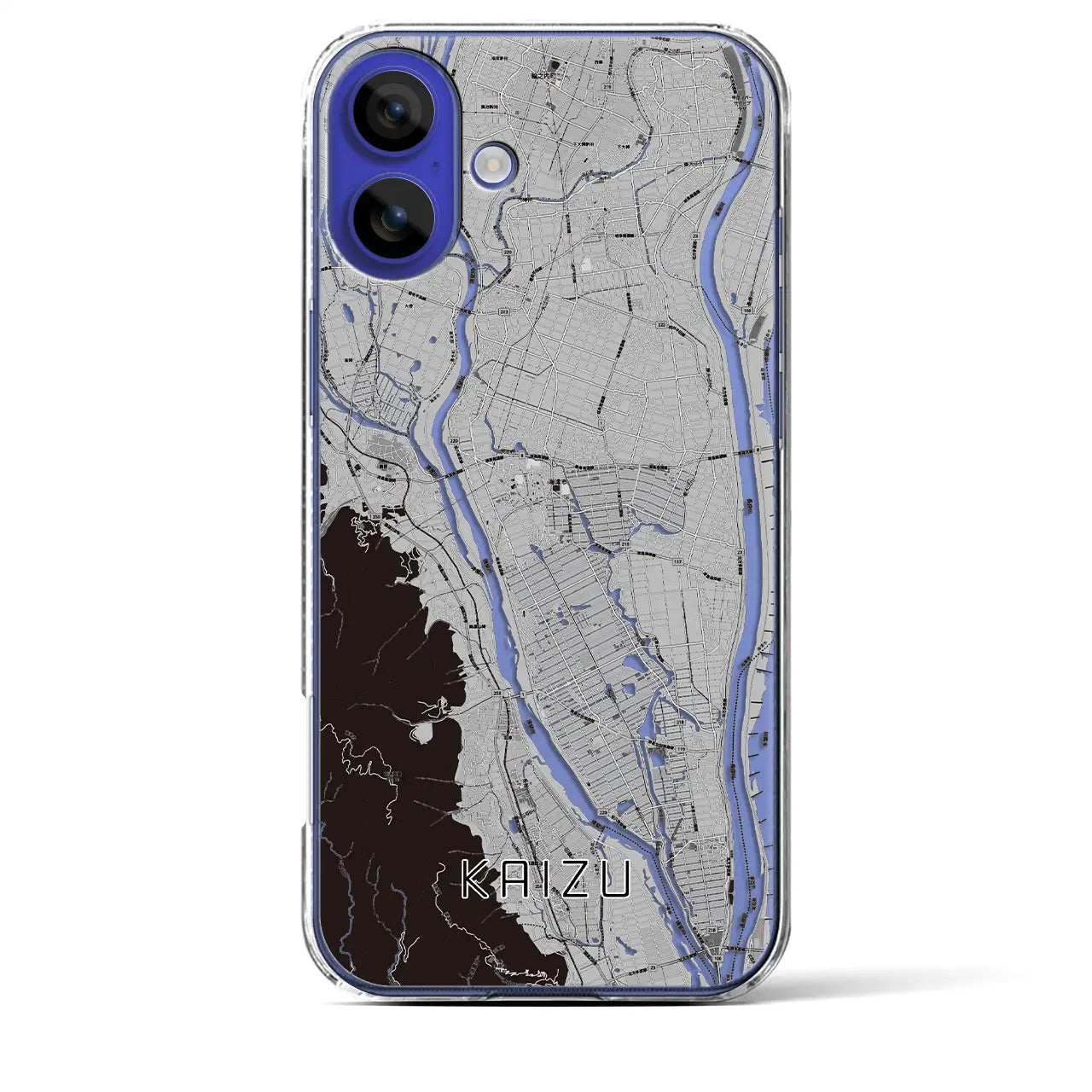 【海津(岐阜県)】地図柄iPhoneケース(クリアタイプ)