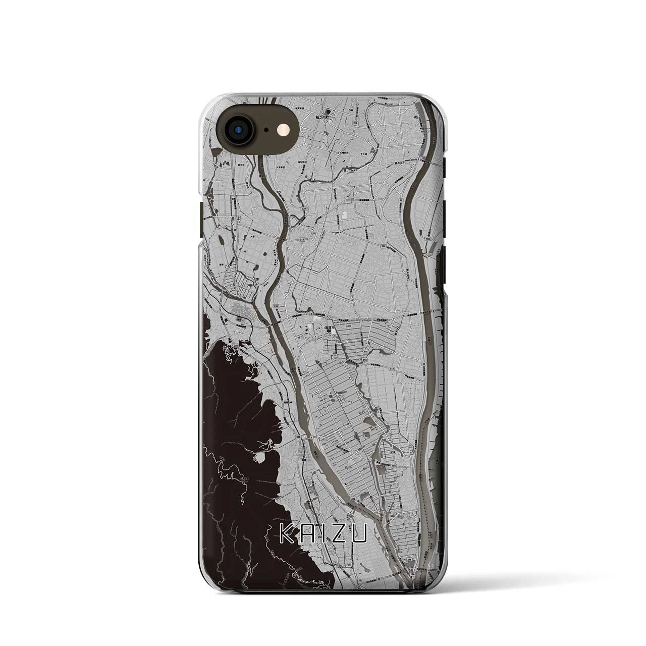 【海津(岐阜県)】地図柄iPhoneケース(クリアタイプ)