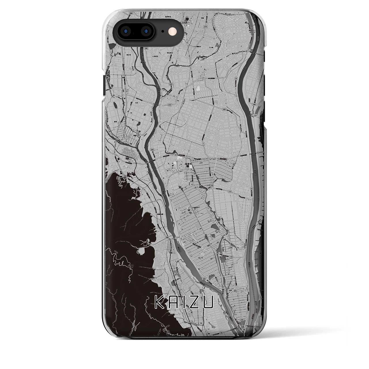 【海津(岐阜県)】地図柄iPhoneケース(クリアタイプ)