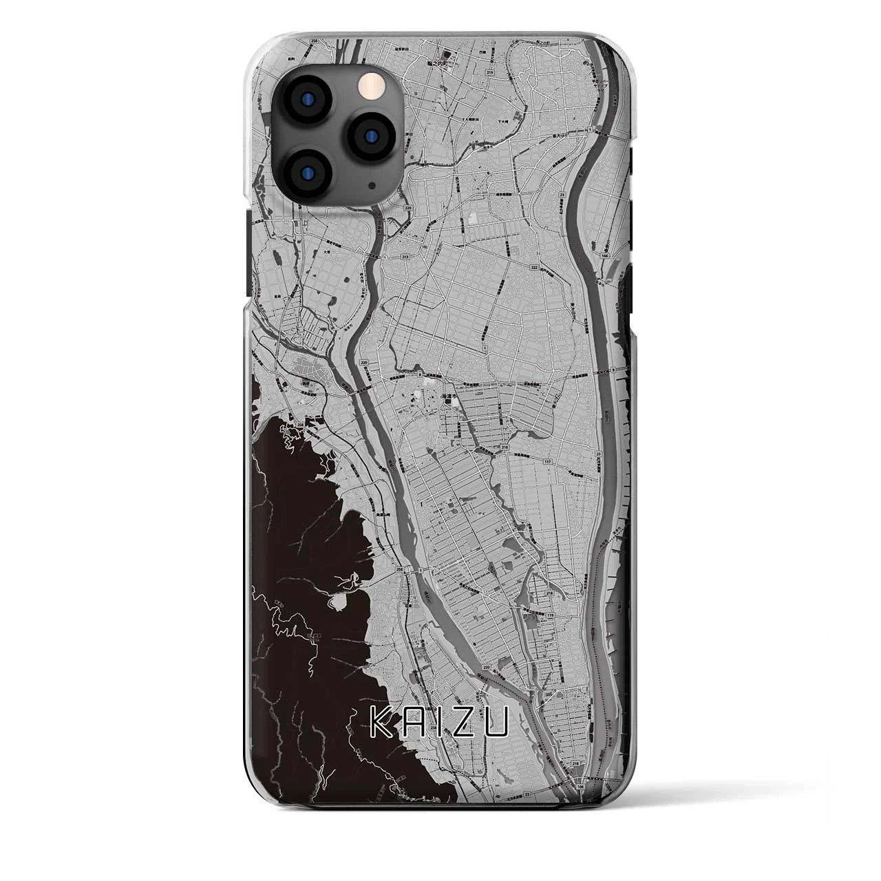 【海津(岐阜県)】地図柄iPhoneケース(クリアタイプ)