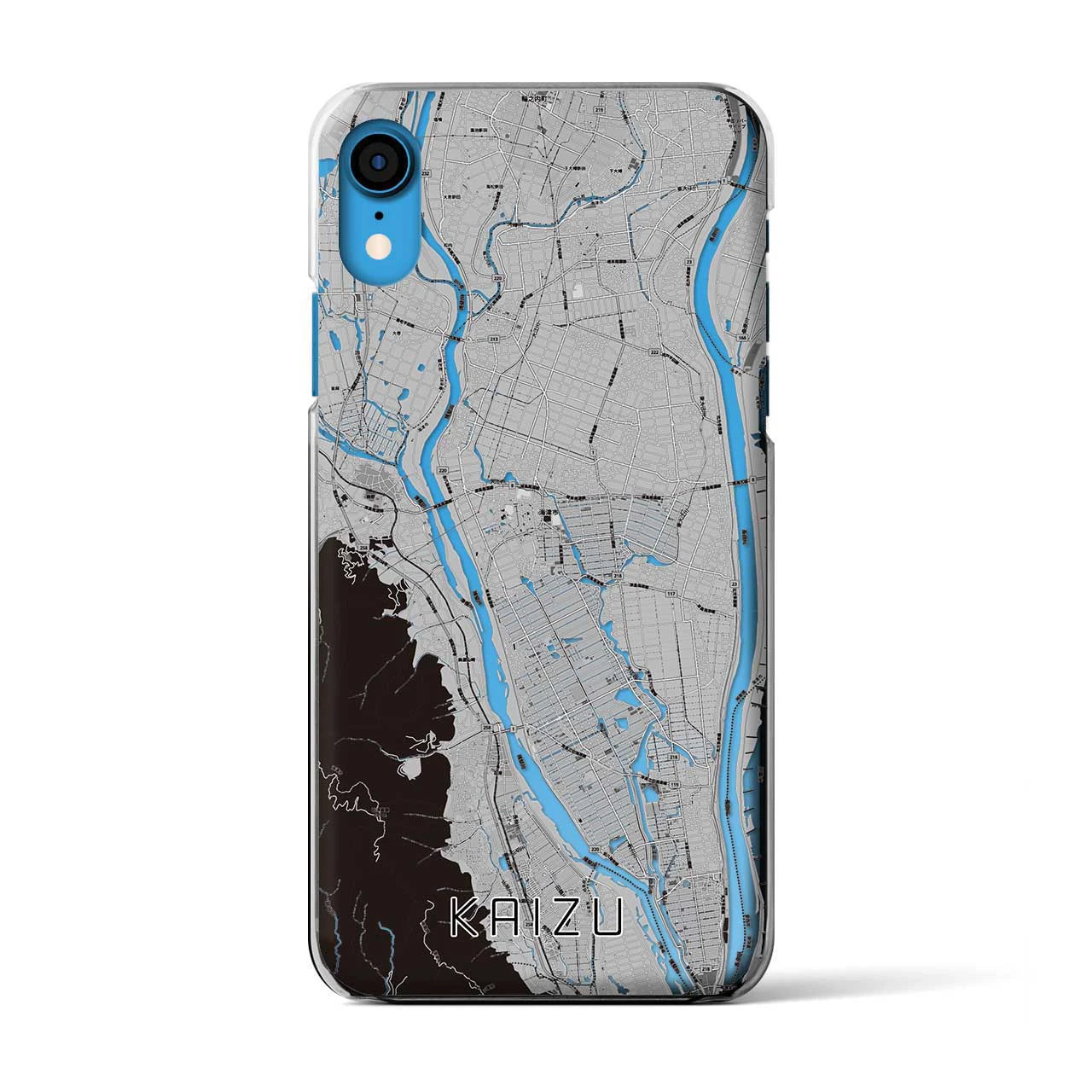 【海津(岐阜県)】地図柄iPhoneケース(クリアタイプ)