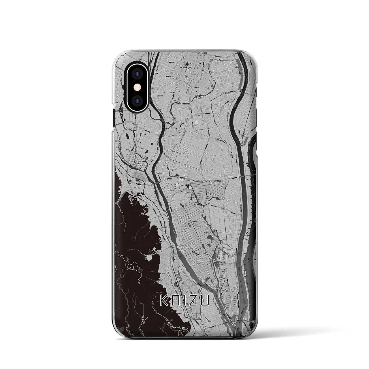 【海津(岐阜県)】地図柄iPhoneケース(クリアタイプ)