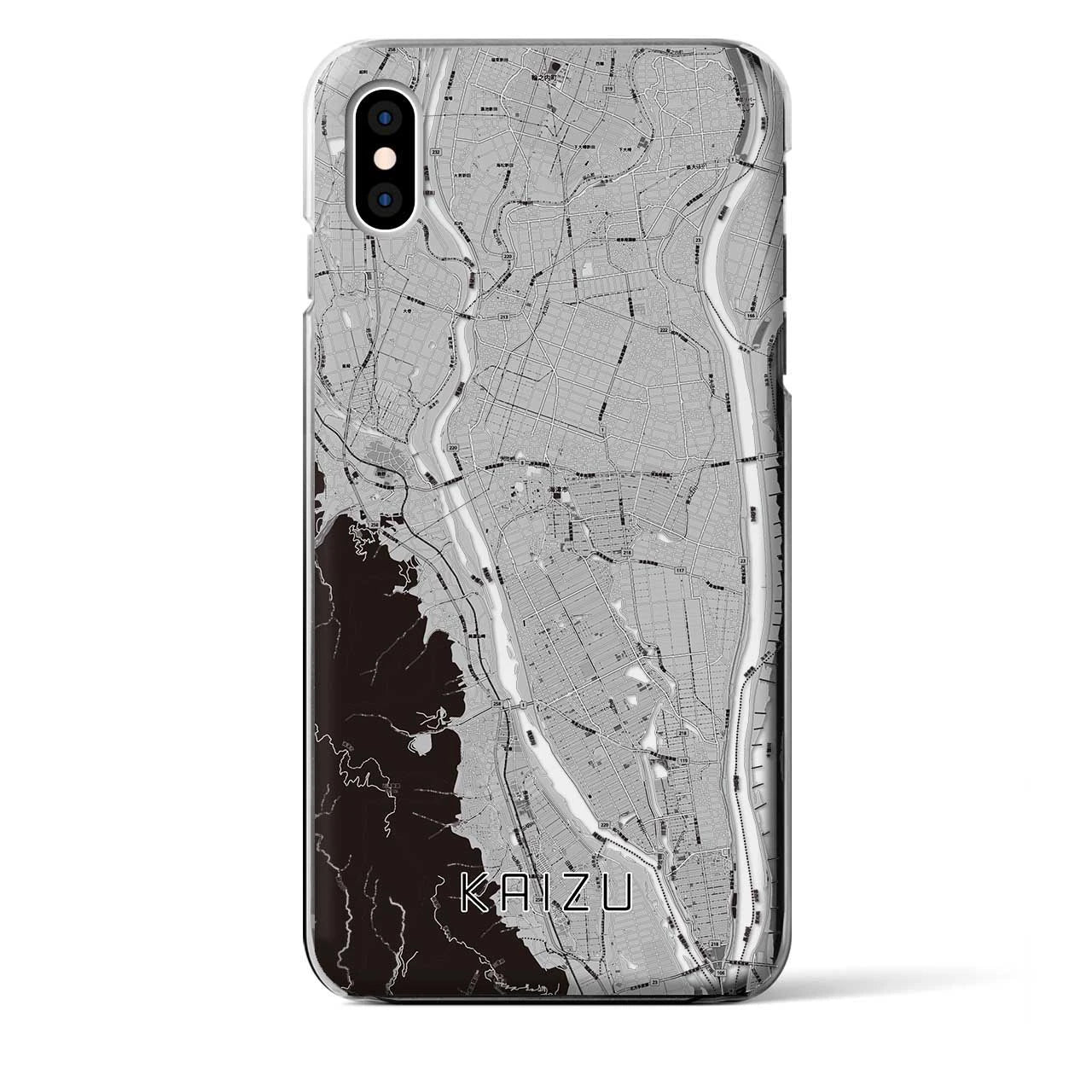 【海津(岐阜県)】地図柄iPhoneケース(クリアタイプ)