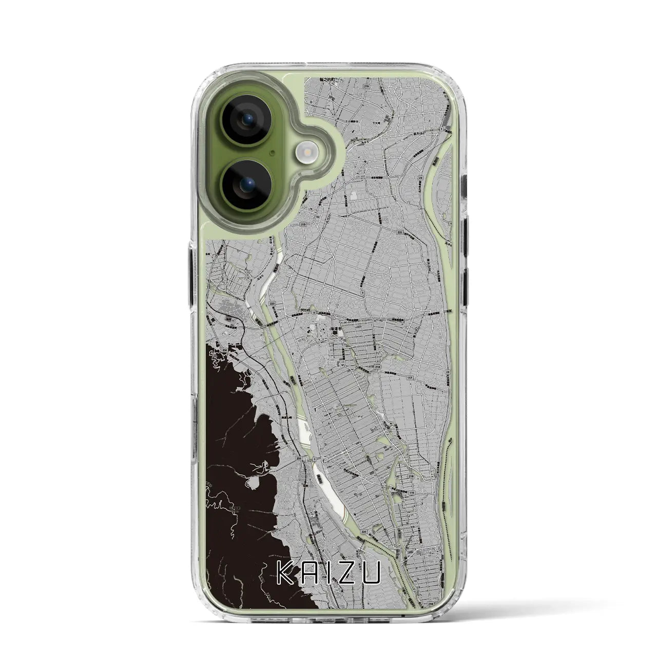 【海津(岐阜県)】地図柄iPhoneケース(MagSafeタイプ)