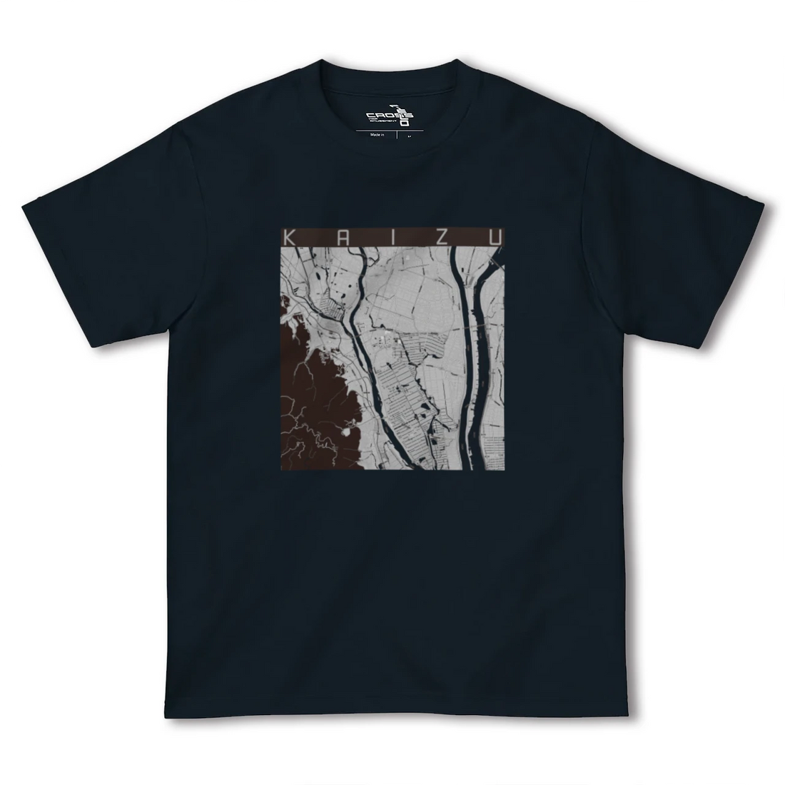 【海津(岐阜県)】地図柄ヘビーウェイトTシャツ