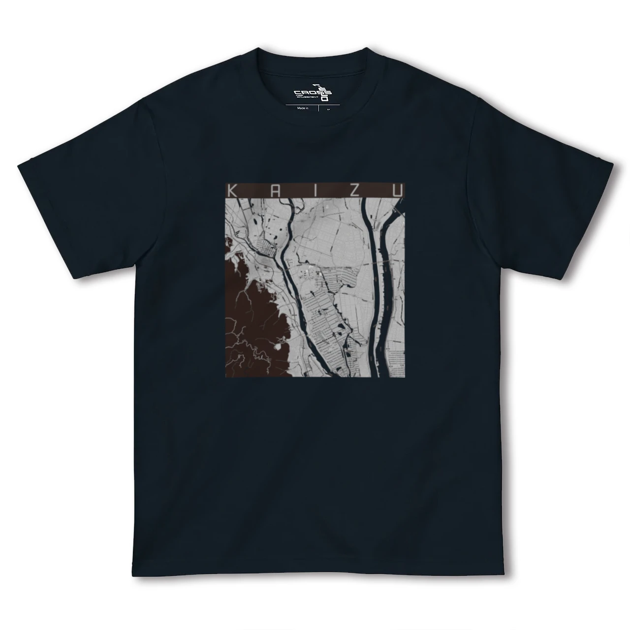 【海津(岐阜県)】地図柄ヘビーウェイトTシャツ