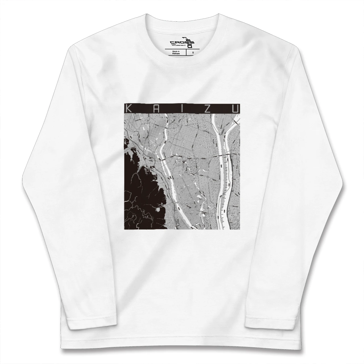 【海津(岐阜県)】地図柄ロングスリーブTシャツ