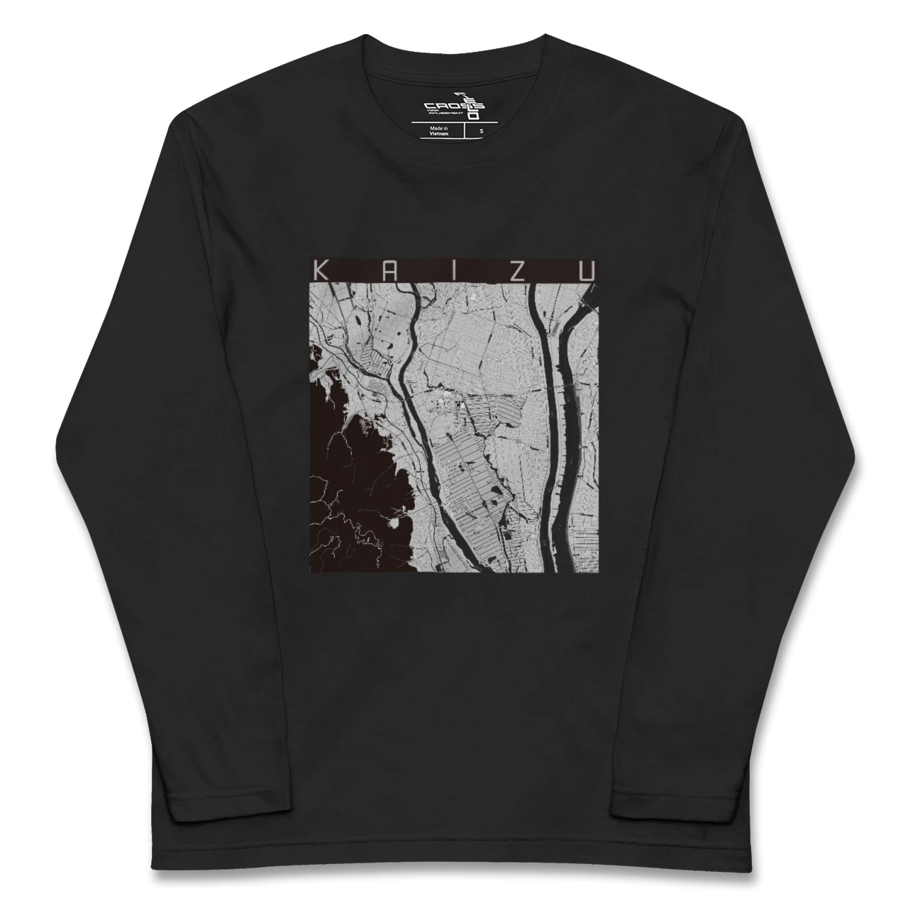 【海津(岐阜県)】地図柄ロングスリーブTシャツ