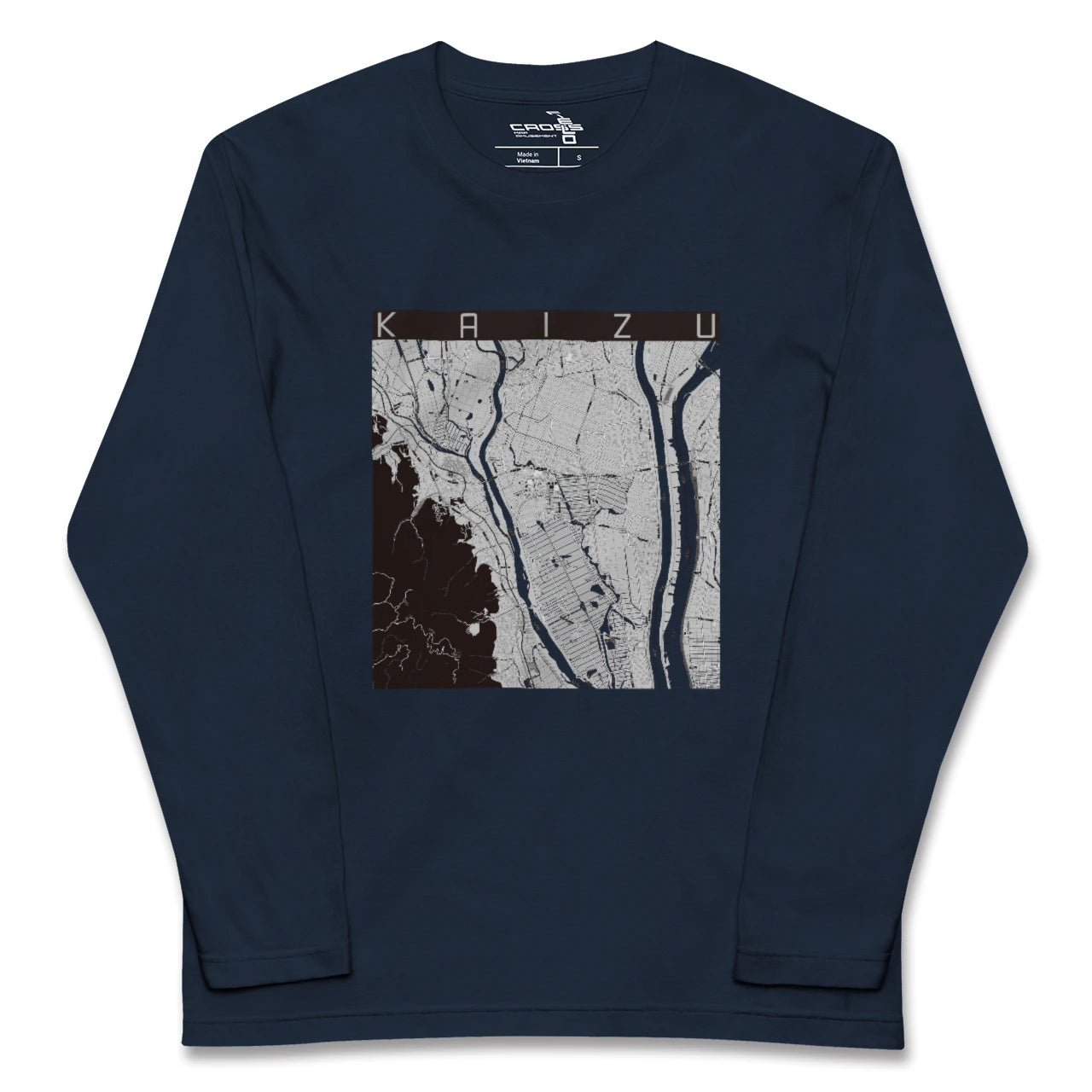 【海津(岐阜県)】地図柄ロングスリーブTシャツ