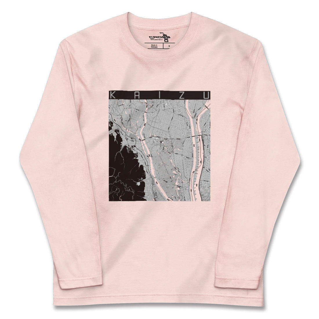 【海津(岐阜県)】地図柄ロングスリーブTシャツ