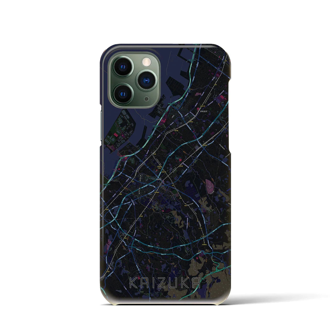 【貝塚(大阪府)】地図柄iPhoneケース(バックカバータイプ)