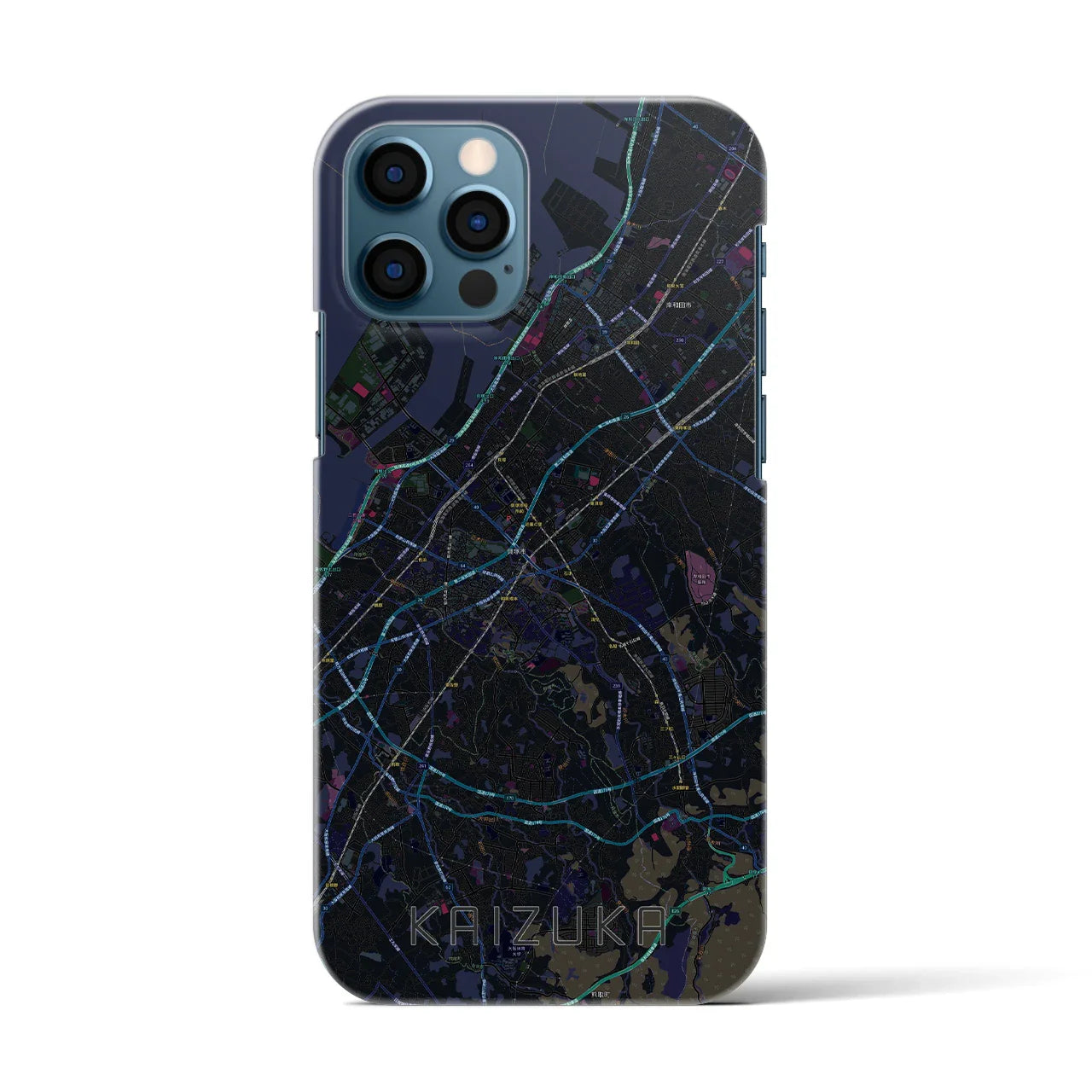 【貝塚(大阪府)】地図柄iPhoneケース(バックカバータイプ)