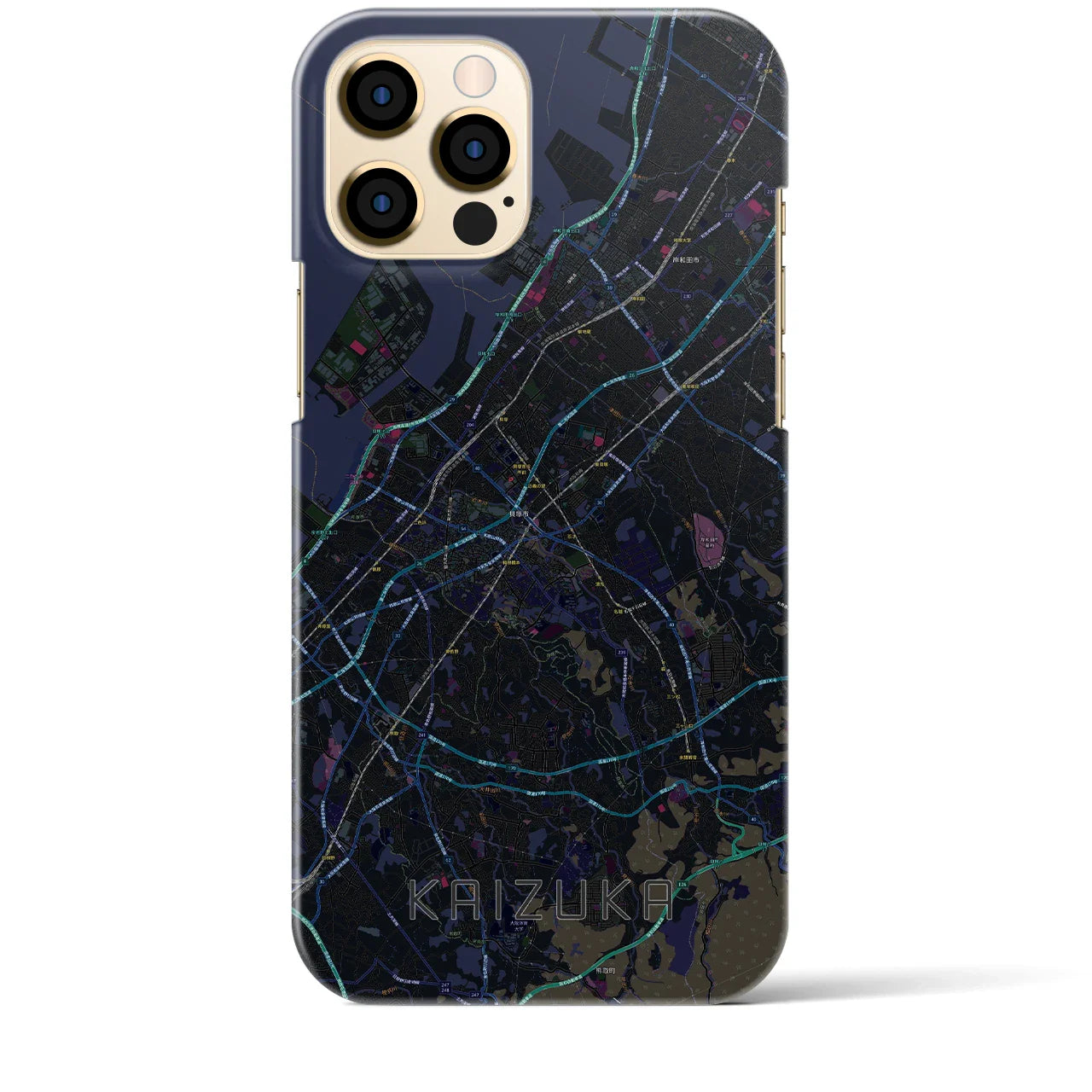 【貝塚(大阪府)】地図柄iPhoneケース(バックカバータイプ)
