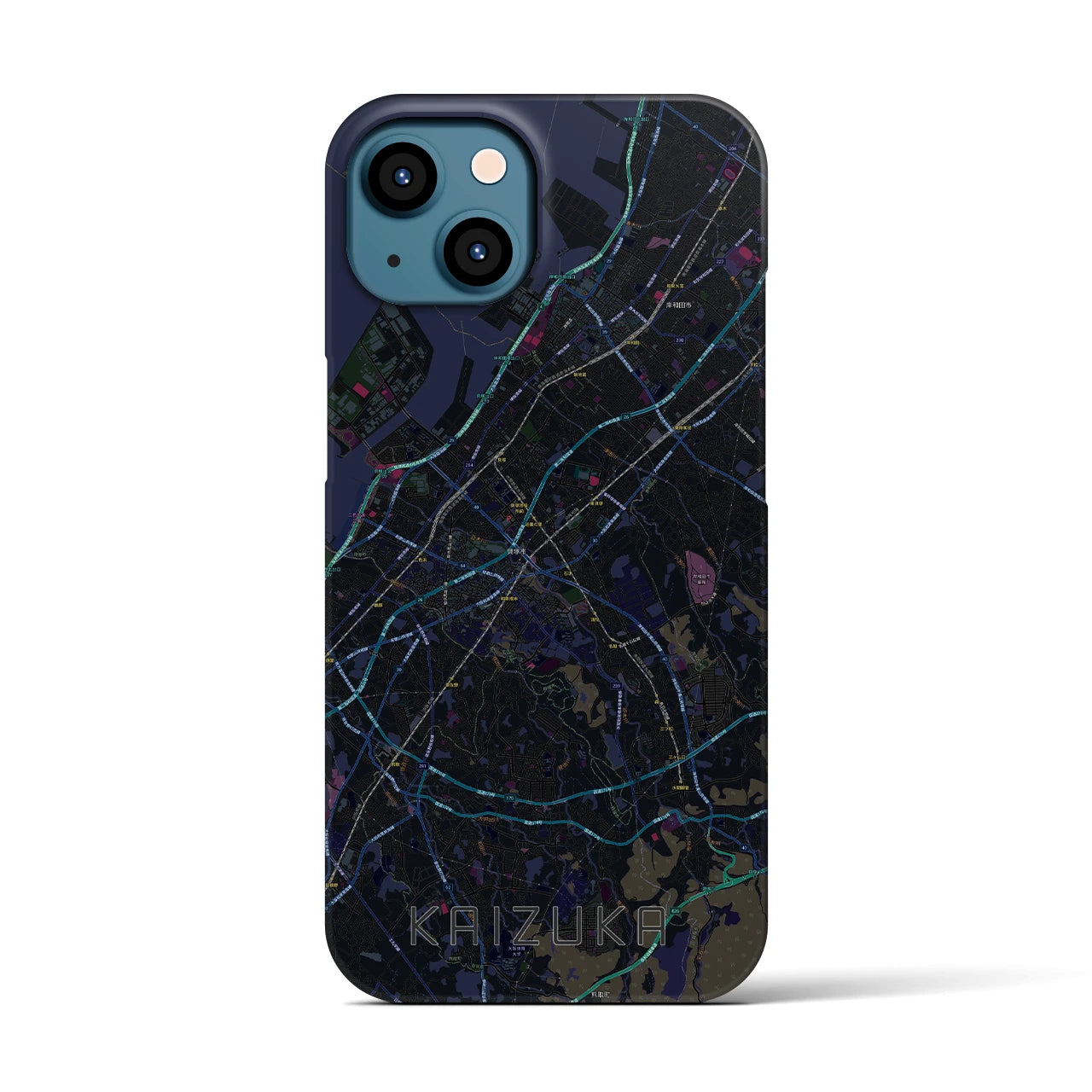 【貝塚(大阪府)】地図柄iPhoneケース(バックカバータイプ)