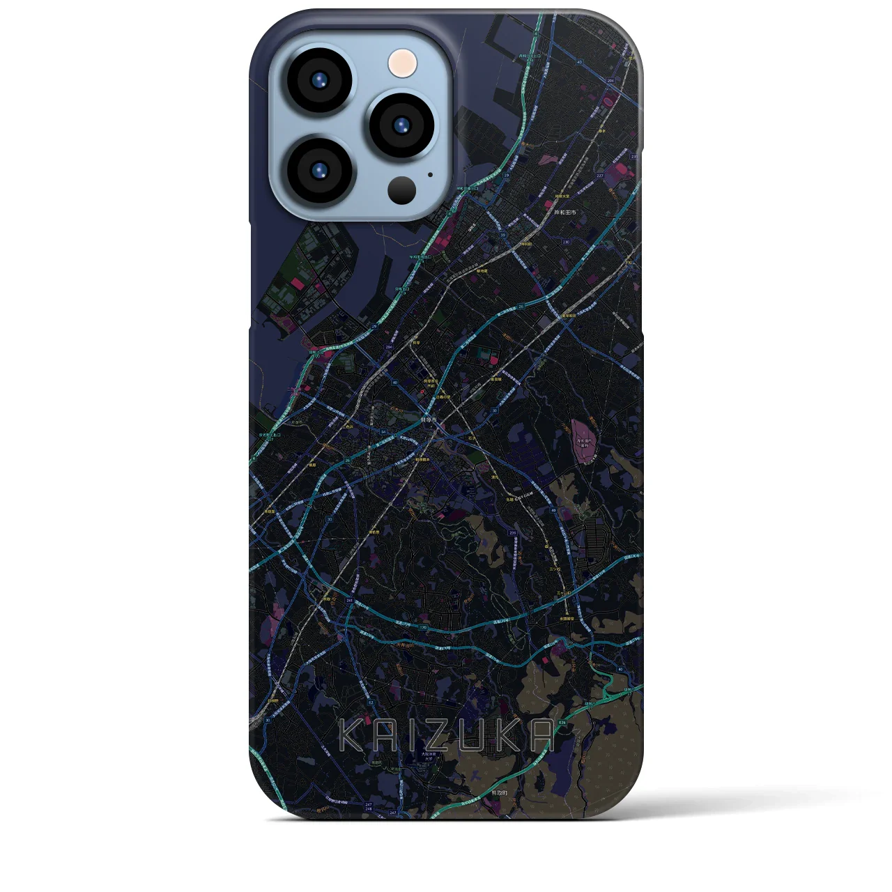 【貝塚(大阪府)】地図柄iPhoneケース(バックカバータイプ)