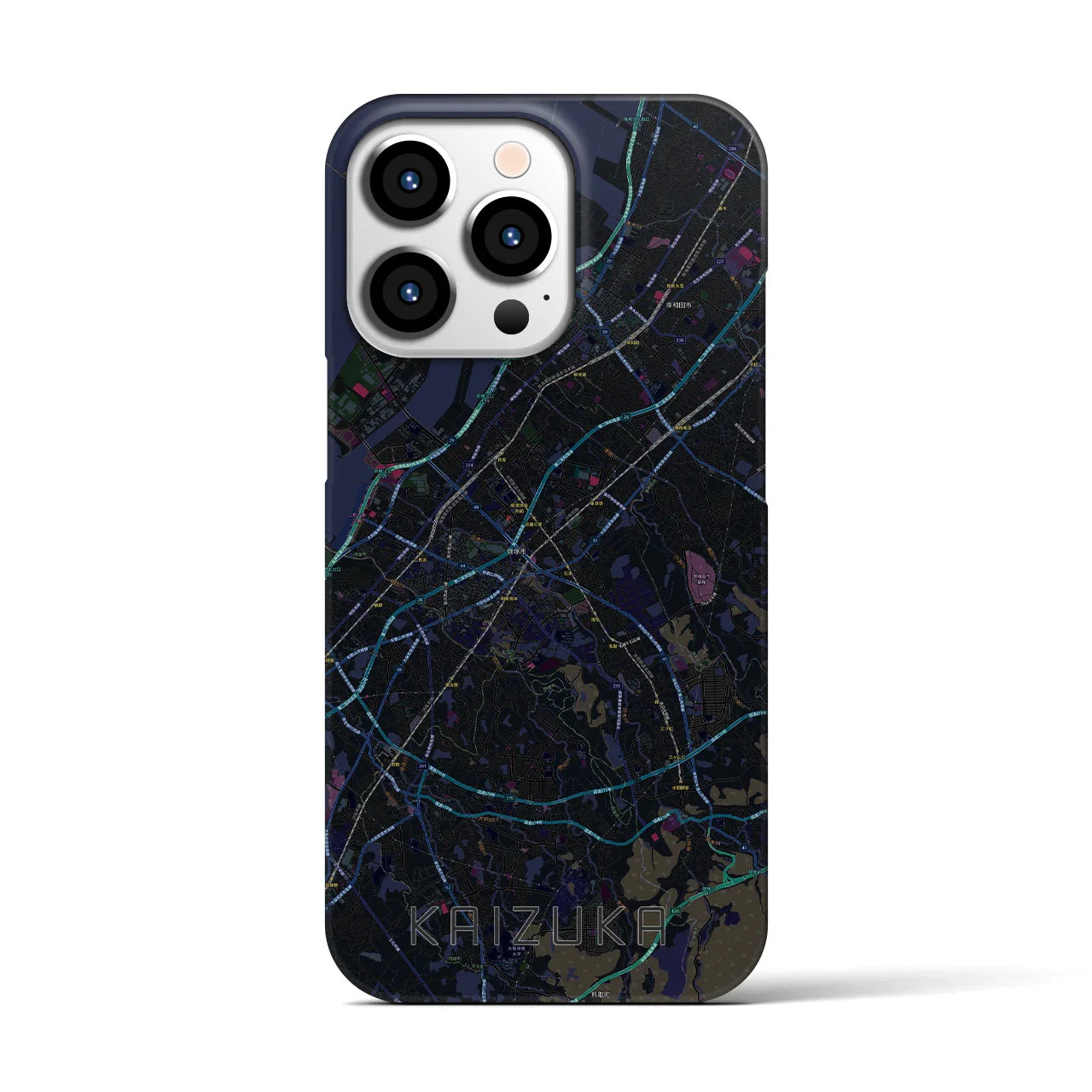 【貝塚(大阪府)】地図柄iPhoneケース(バックカバータイプ)