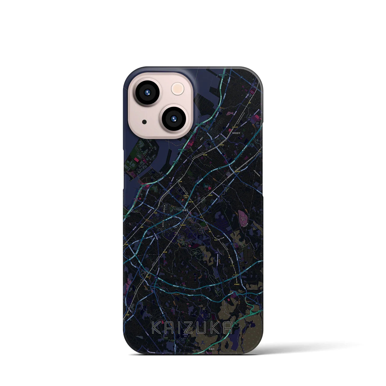 【貝塚(大阪府)】地図柄iPhoneケース(バックカバータイプ)
