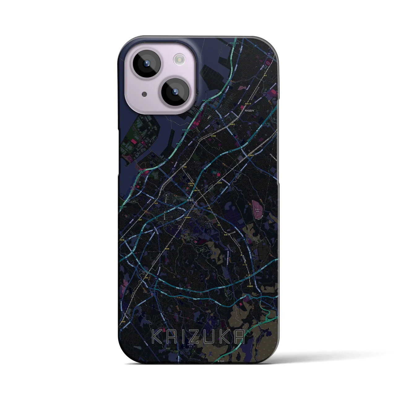 【貝塚(大阪府)】地図柄iPhoneケース(バックカバータイプ)