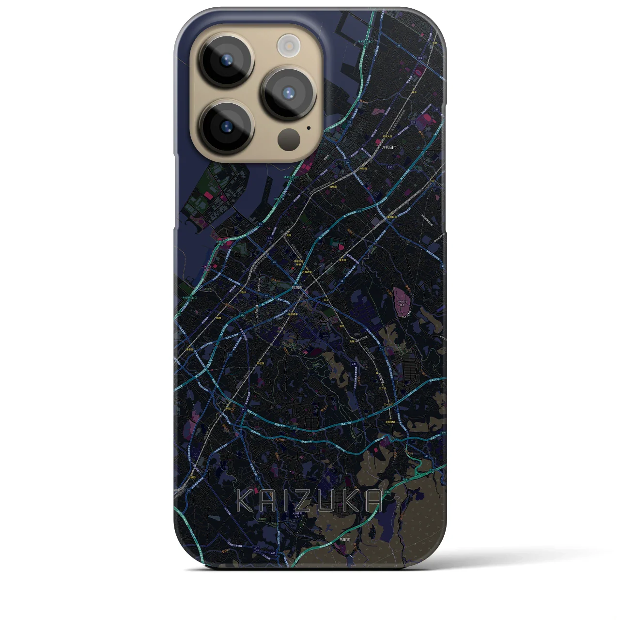 【貝塚(大阪府)】地図柄iPhoneケース(バックカバータイプ)