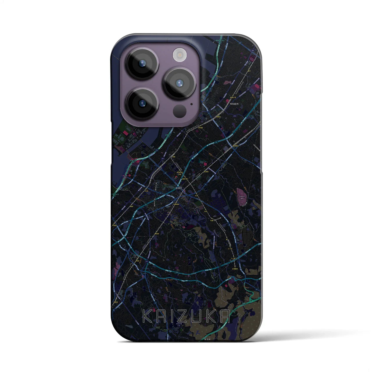 【貝塚(大阪府)】地図柄iPhoneケース(バックカバータイプ)