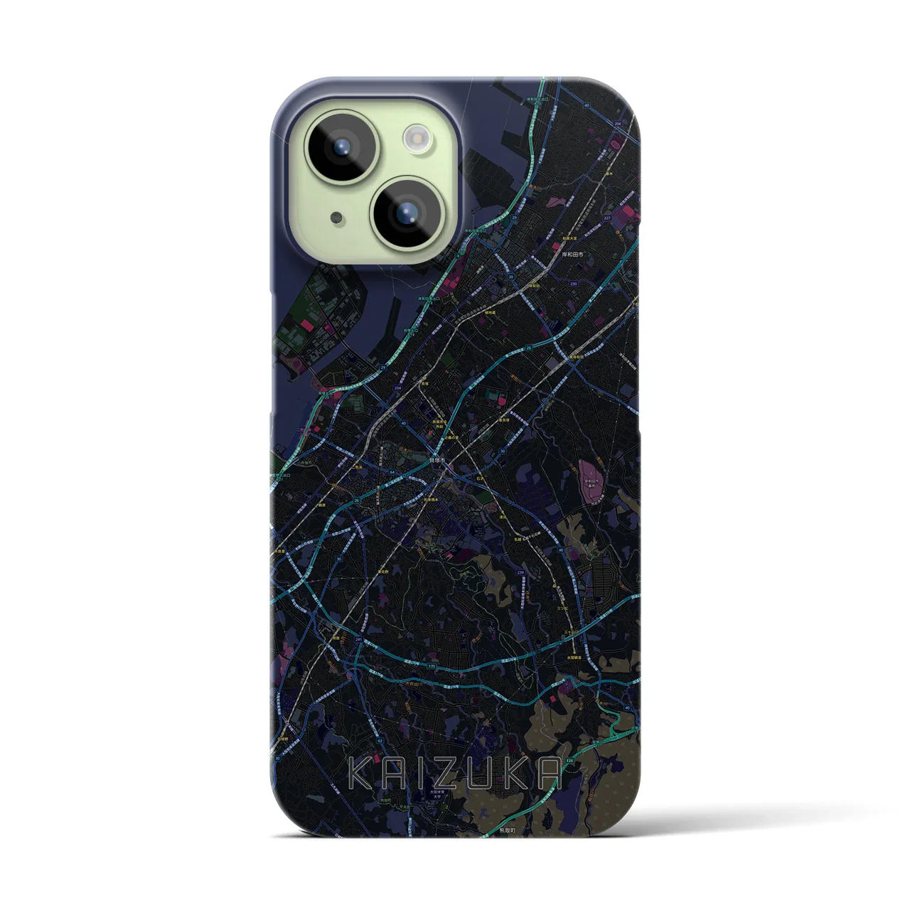 【貝塚(大阪府)】地図柄iPhoneケース(バックカバータイプ)