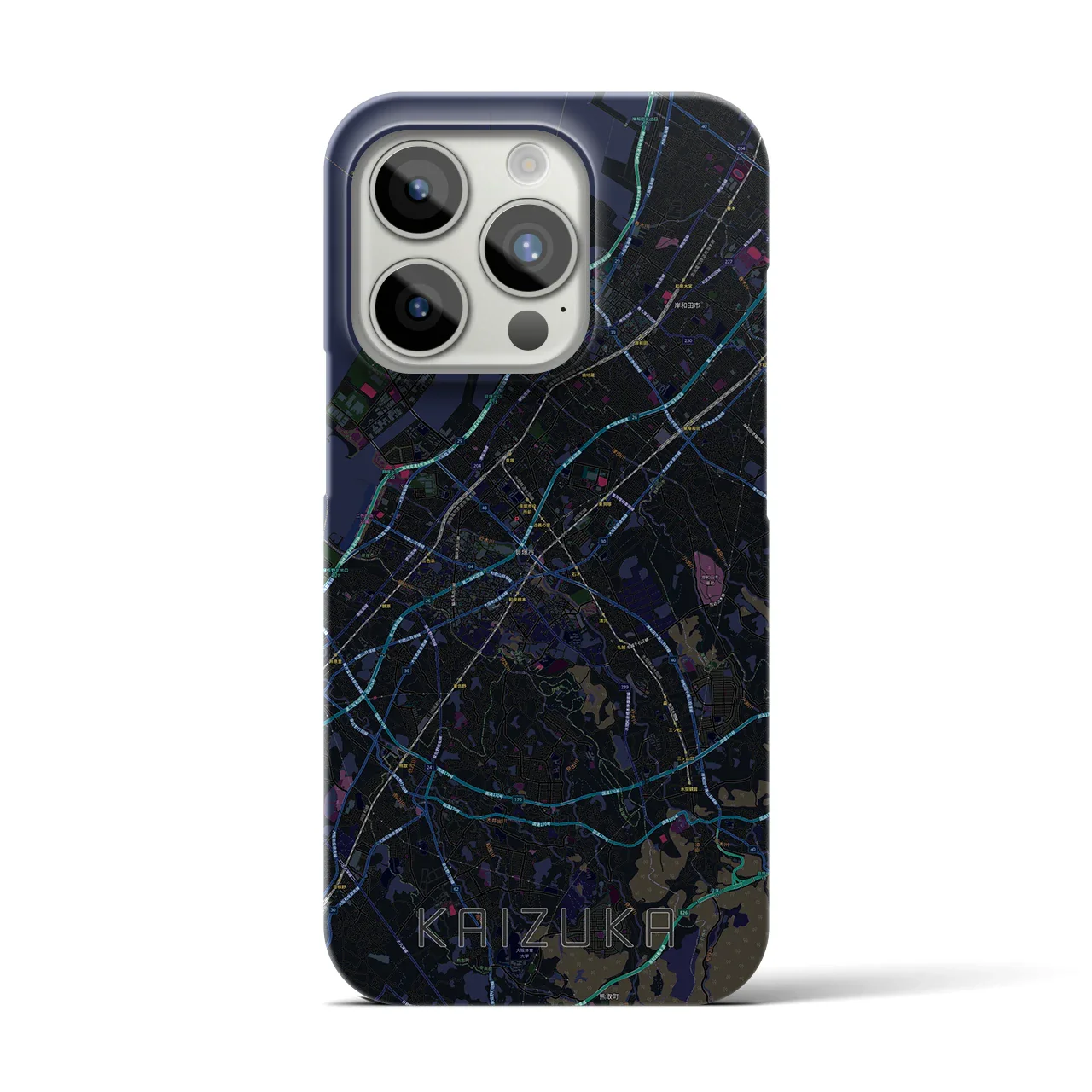 【貝塚(大阪府)】地図柄iPhoneケース(バックカバータイプ)
