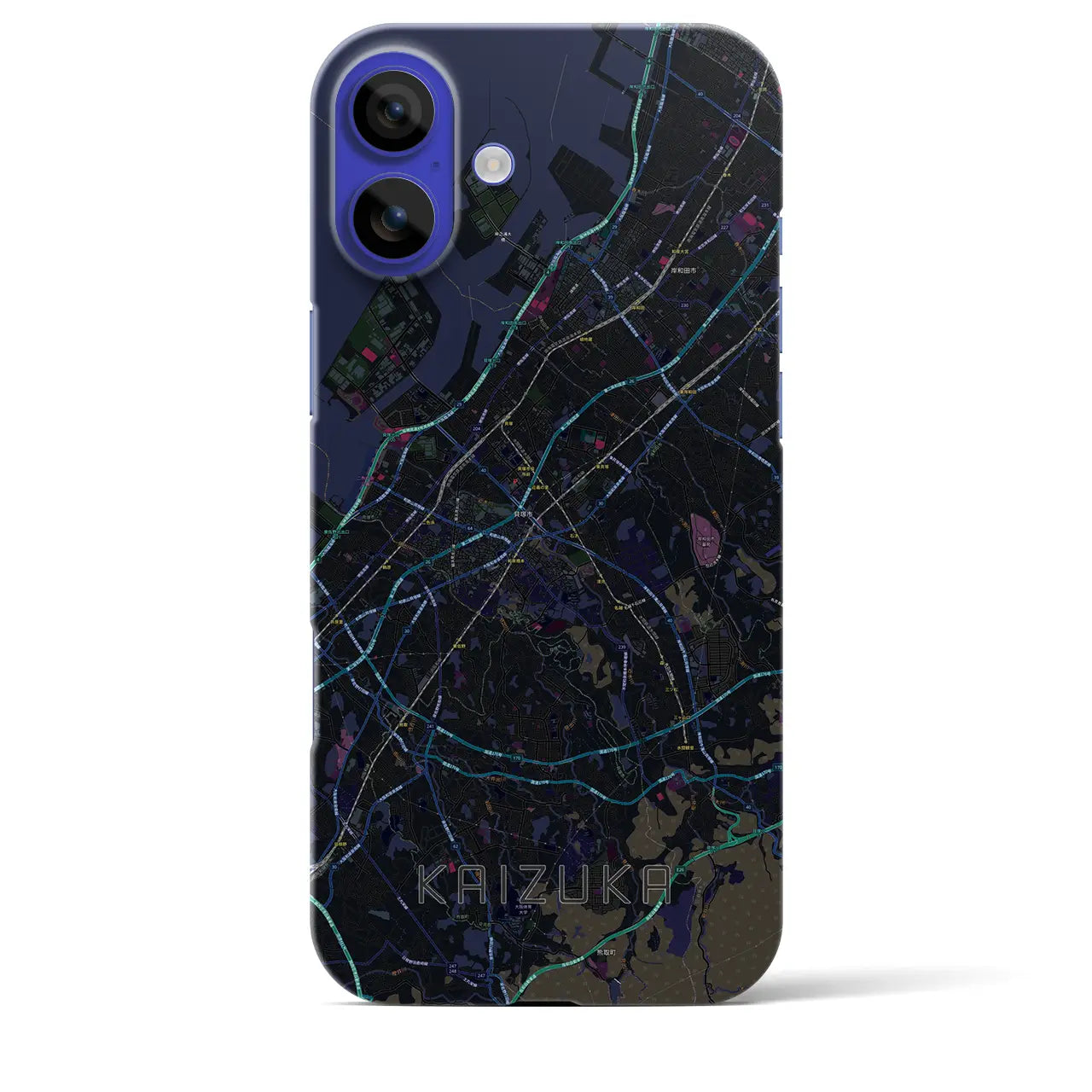 【貝塚(大阪府)】地図柄iPhoneケース(バックカバータイプ)