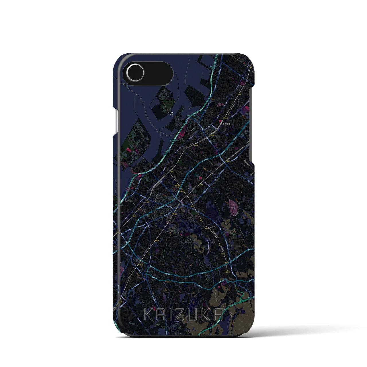 【貝塚(大阪府)】地図柄iPhoneケース(バックカバータイプ)