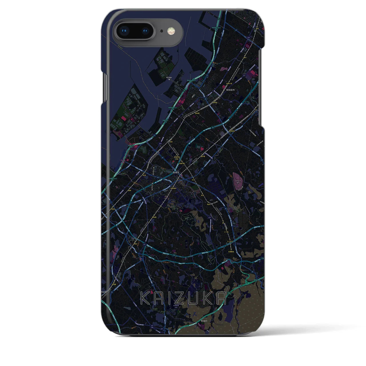 【貝塚(大阪府)】地図柄iPhoneケース(バックカバータイプ)