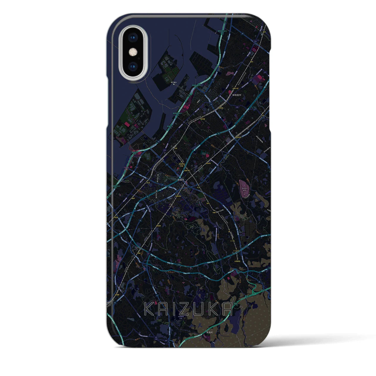 【貝塚(大阪府)】地図柄iPhoneケース(バックカバータイプ)