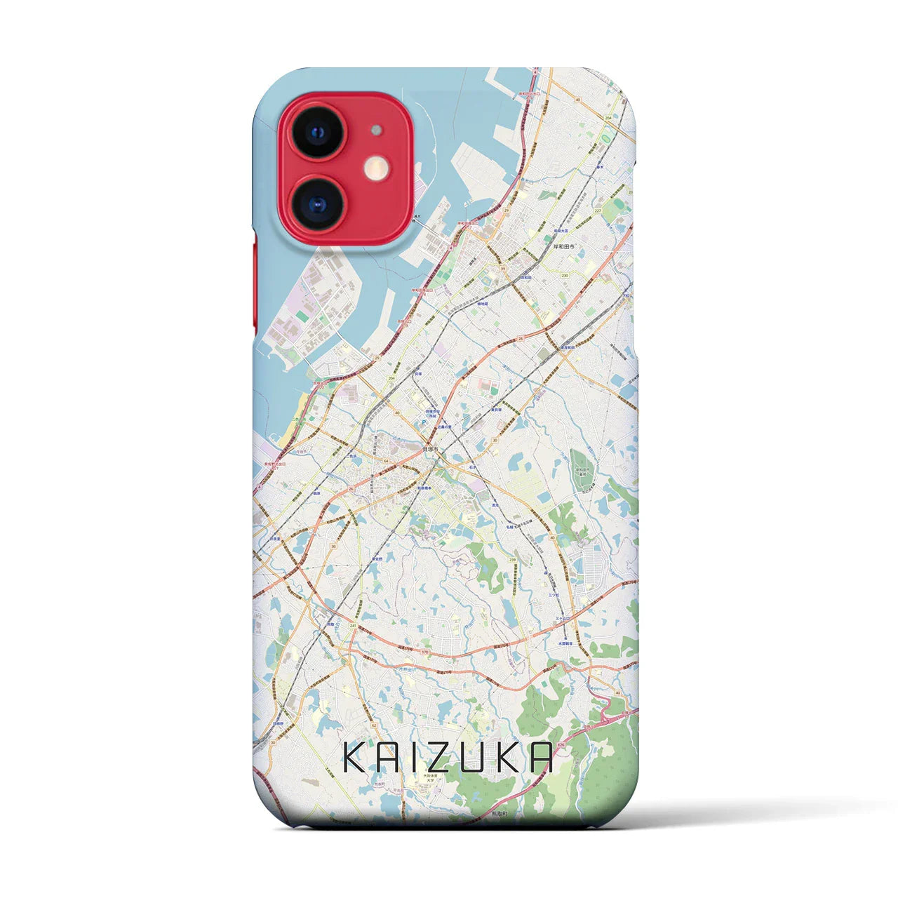 【貝塚(大阪府)】地図柄iPhoneケース(バックカバータイプ)