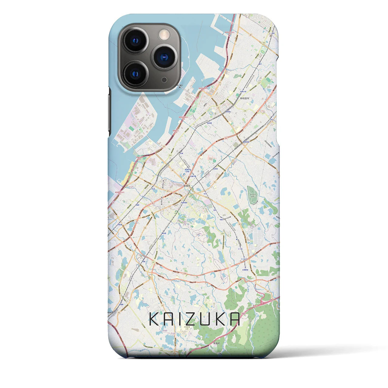【貝塚(大阪府)】地図柄iPhoneケース(バックカバータイプ)